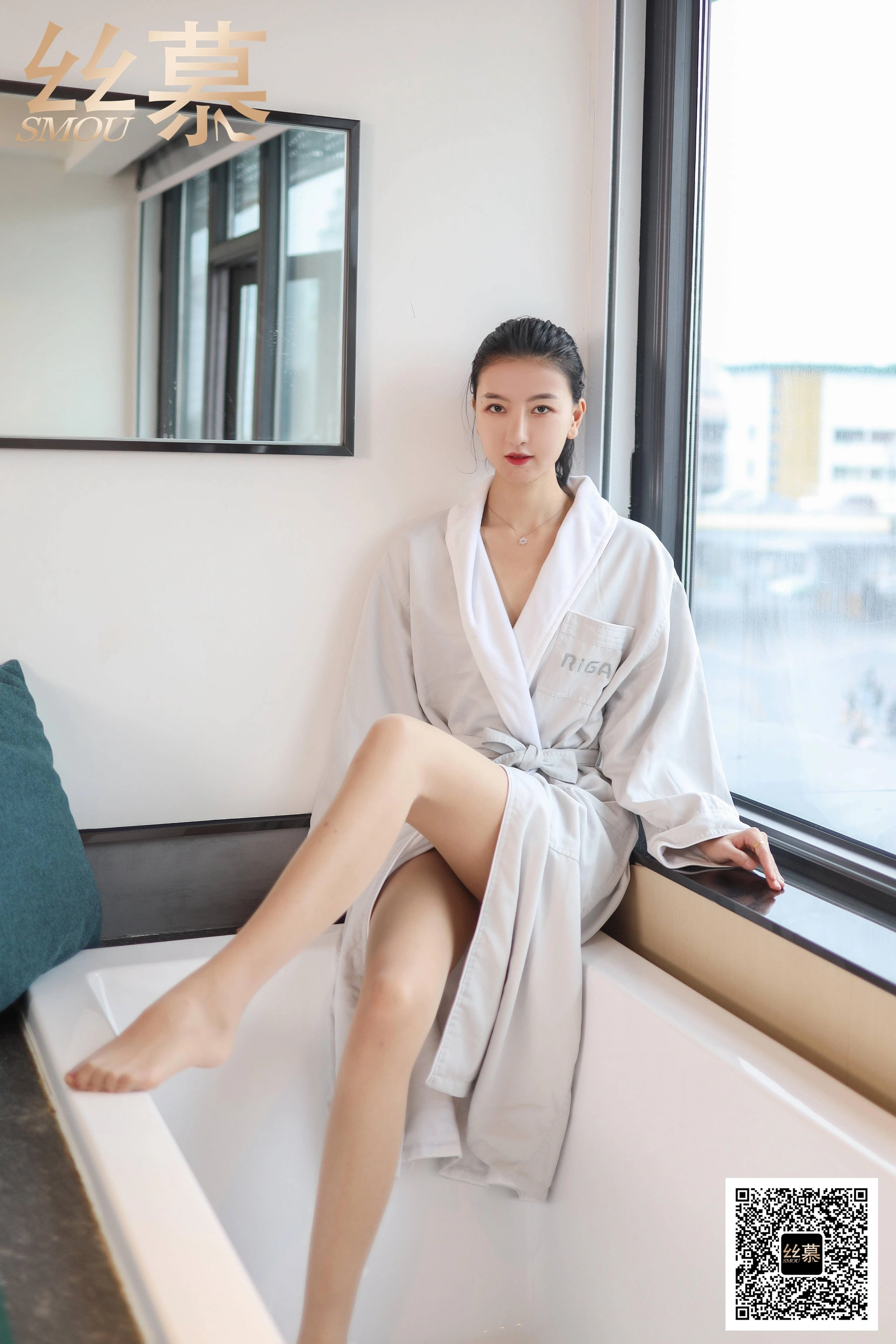 丝慕写真 - SM410 天天一元 茗茗《法兰绒浴袍》 1